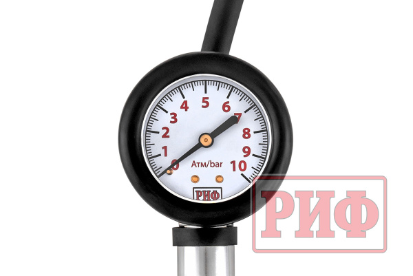 Пистолет для подкачки колес с манометром РИФ от 0 до 10 атм.