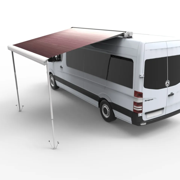 Маркиза автомобильная РИФ 3,5х2,5 м кассетная,  привод механический, электромотор, корпус белый