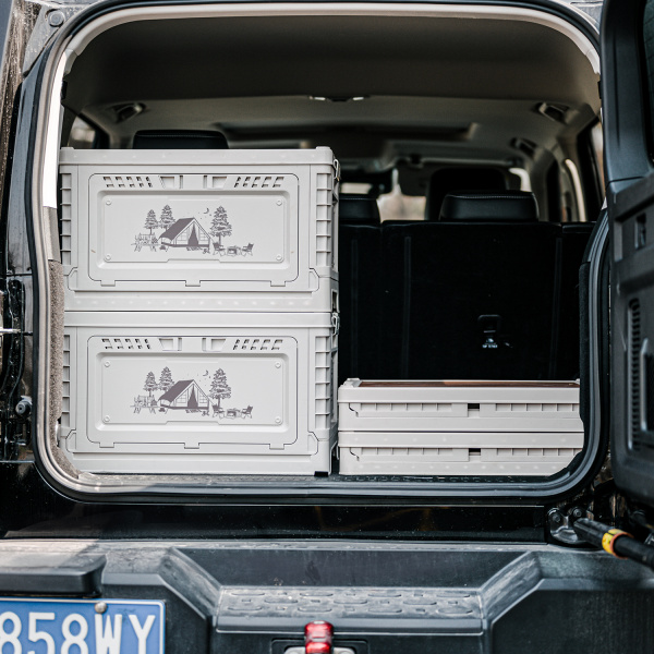 Ящик туристический Naturehike 50 л, трансформер, со столешницей, бежевый