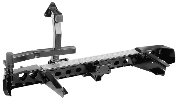 Бампер РИФ задний УАЗ Пикап 2005+ с квадратом под фаркоп, калиткой и фонарями стандарт
