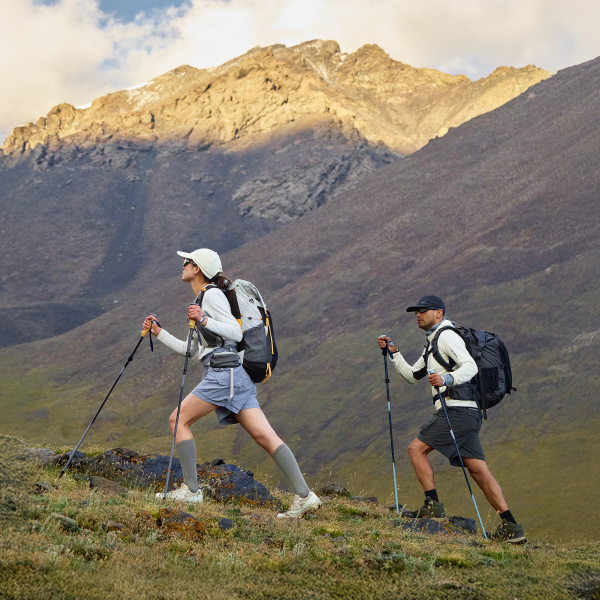 Палки треккинговые Naturehike Sunsia 3-EXT, карбон, 5-секционные, 115-135 см, ярко-зеленые, 2 шт