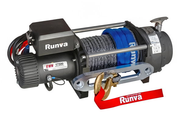 Лебёдка электрическая (индустр.) 24V Runva EWN17500USR24V 7960 кг синтетический трос