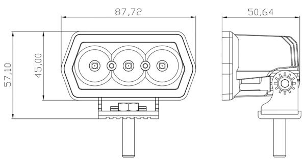 Светодиодная фара рабочего света РИФ 89 мм 15W LED