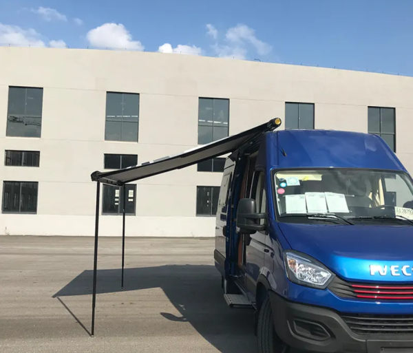 Маркиза автомобильная РИФ 2,5х2,0 м кассетная с электроприводом, корпус черный