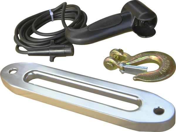 Лебёдка электрическая 12V Runva 6000 lbs 2722 кг (синтетический трос)