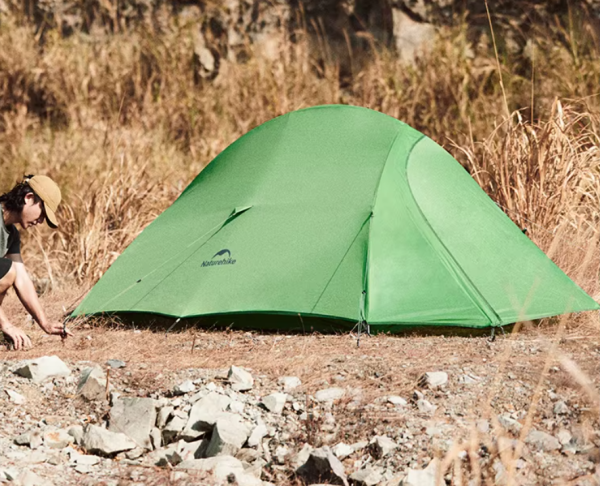 Палатка Naturehike Cloud Up Base 1-местная, алюминиевый каркас, сверхлегкая, зеленая