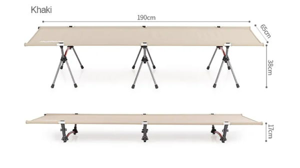 Раскладушка Naturehike XJC04 190х65х38 см, до 155 кг, бежевая