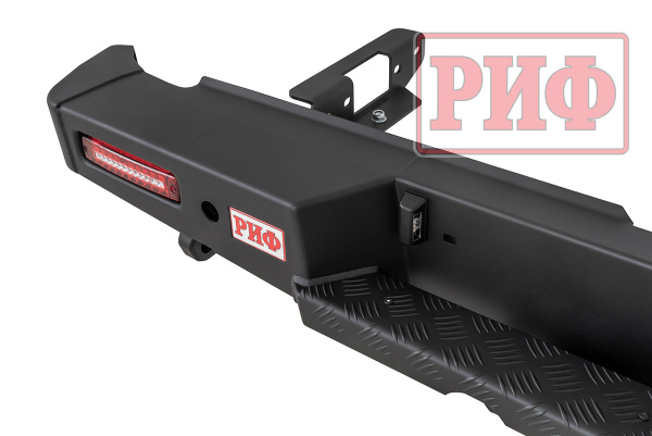 Бампер РИФ силовой задний JAC T6, SOLLERS ST6 с квадратом под фаркоп и фонарями