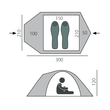 6 Палатка BTrace Talweg 2+ (Зеленый)