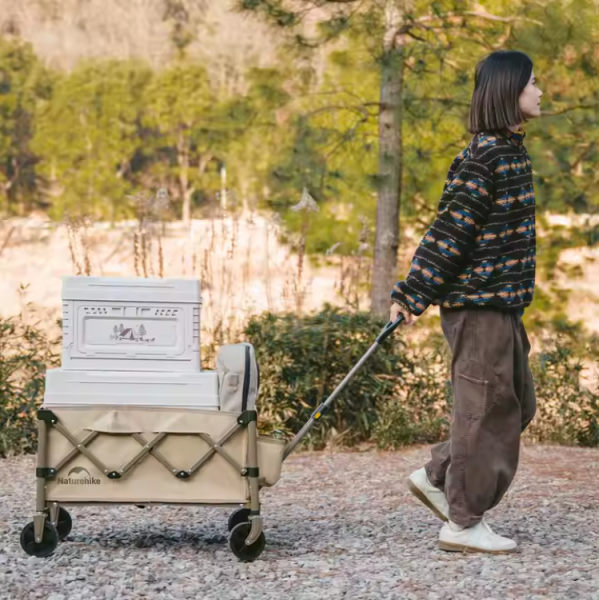 Тележка туристическая Naturehike Light 80х43х70/94 см, 110 л, коричневая
