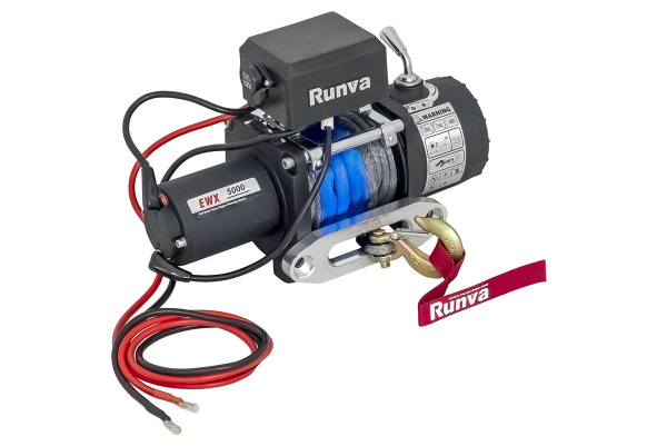 Лебёдка электрическая 12V Runva 5000 lbs 2268 кг (кевлар)