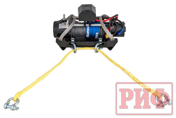 Лебёдка переносная РИФ 9000SR c облегчённой площадкой и проводами (синтетический трос)
