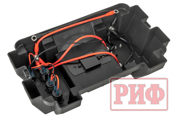 Бокс аккумуляторный 2xUSB, 1x12В, вольтметр с индикацией 424х251х306