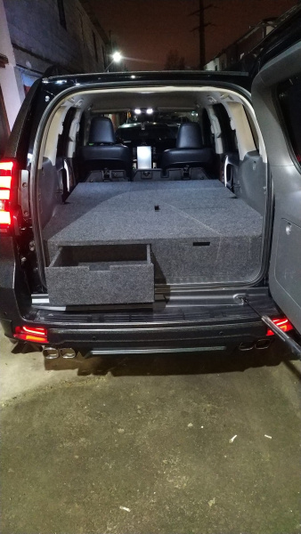 Органайзер для Toyota Land Cruiser Prado 150 (2 выдв.ящика+спальник) дорестайлинг Органайзер для Toyota Land Cruiser Prado 150 (2 выдв.ящика+спальник) дорестайлинг