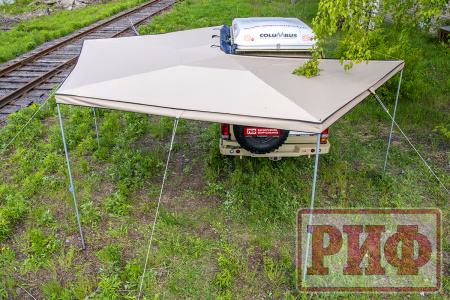 Маркиза автомобильная РИФ веерная 2,5х2,5 м (левая)