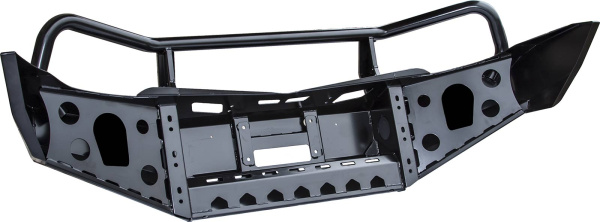 Бампер РИФ передний Mitsubishi L200 2005-2015/Pajero Sport 2009-2015 с защит. дугой и защитой бачка