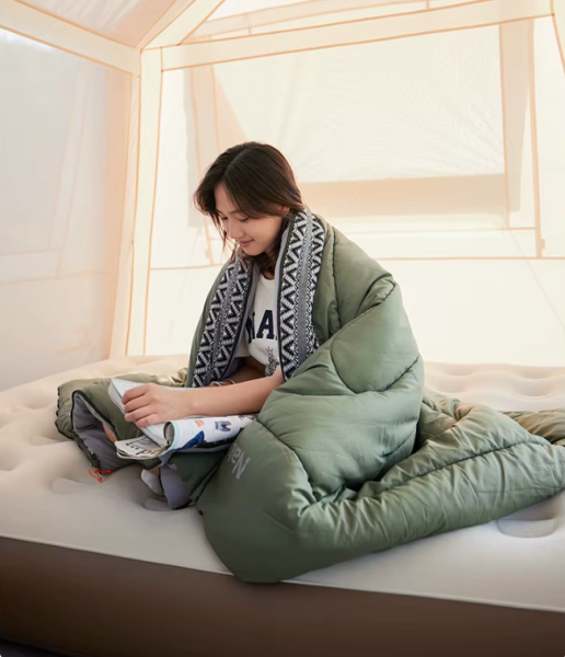 5 Мешок спальный Naturehike L150, 190х75см, (ТК: +13C), (правый), зеленый