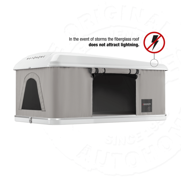 1 Палатка на крышу автомобиля AUTOHOME MAGGIOLINA AIRLANDER PLUS LARGE, серый тент, лестница 215 мм