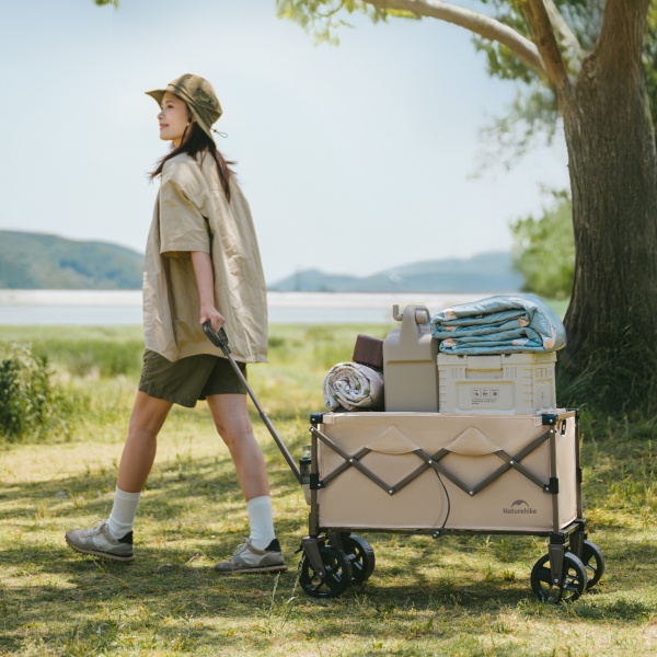 3 Тележка туристическая Naturehike 88х46х93 см, коричневая
