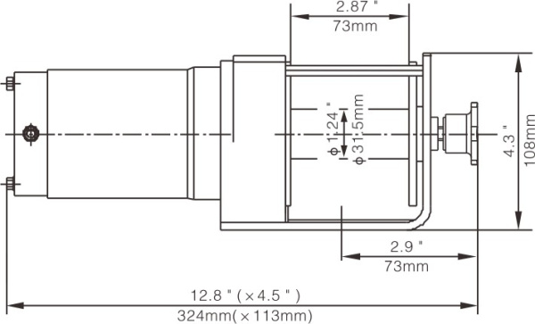 Лебёдка электрическая 12V Runva 3000A lbs 1361 кг Лебёдка электрическая 12V Runva 3000A lbs 1361 кг