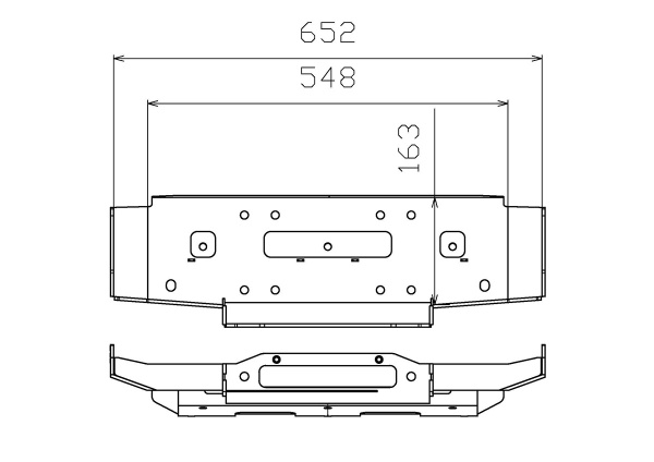Площадка РИФ под лебёдку в штатный бампер Mitsubishi Pajero IV