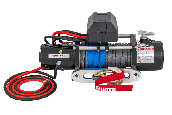 Лебёдка электрическая 12V Magnum 9000 lbs 4200 кг (синтетический трос)