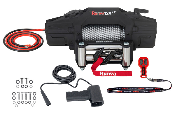 Лебёдка автомобильная электрическая 12V Runva EWXT12000F 5443 кг стальной трос