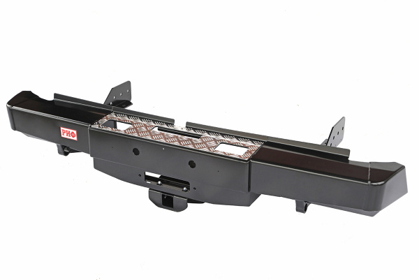 Бампер РИФ силовой задний Mitsubishi L200 2015-2019 с площадкой под лебёдку и квадратом под фаркоп