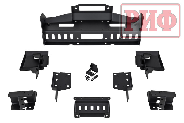 Полубампер РИФ с площадкой под лебедку, защитой радиаторов и буксирными проушинами для TANK 400
