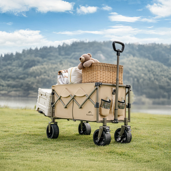 Тележка туристическая Naturehike Light 76х45х93 см, 70+50 л, коричневая