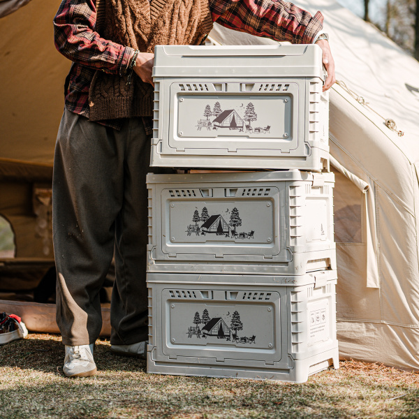 1 Ящик туристический Naturehike 50+10 л, трансформер, со столешницей, бежевый 1 Ящик туристический Naturehike 50+10 л, трансформер, со столешницей, бежевый