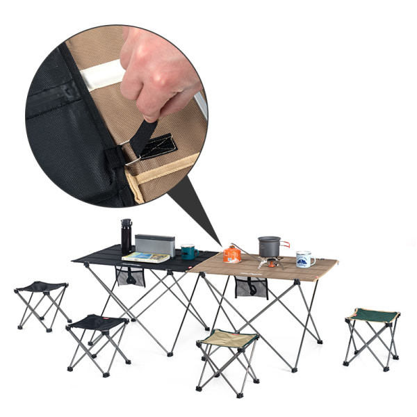 Стол туристический Naturehike алюминиевый, 75х55х52 см, складной, черный