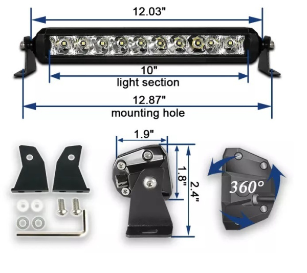 Фара комбинированного света AURORA 325 мм 50W LED