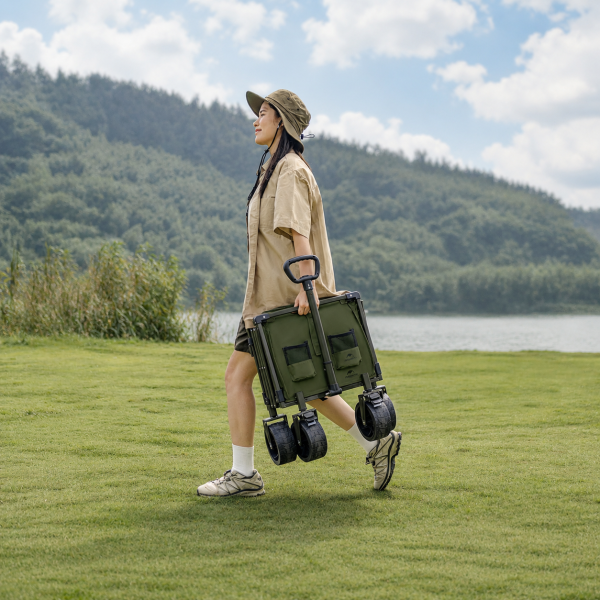Тележка туристическая Naturehike Light 88х51х97 см, 100+50 л, светло-зеленая