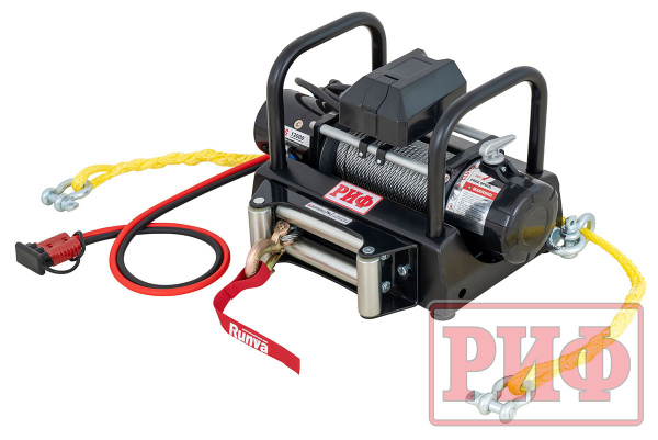 Лебёдка переносная РИФ 12000 c площадкой и проводами (стальной трос) Лебёдка переносная РИФ 12000 c площадкой и проводами (стальной трос)
