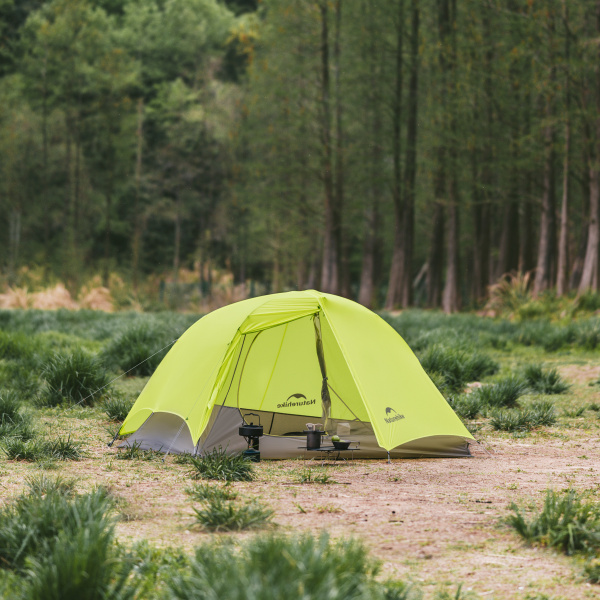 Палатка Naturehike Star Trails EXT Si 1-местная, алюминиевый каркас, сверхлегкая, желтая