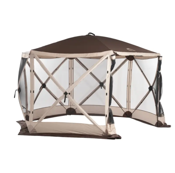 Шатер Wild Land Hub screen house 600, коричнево-бежевый, со стенками