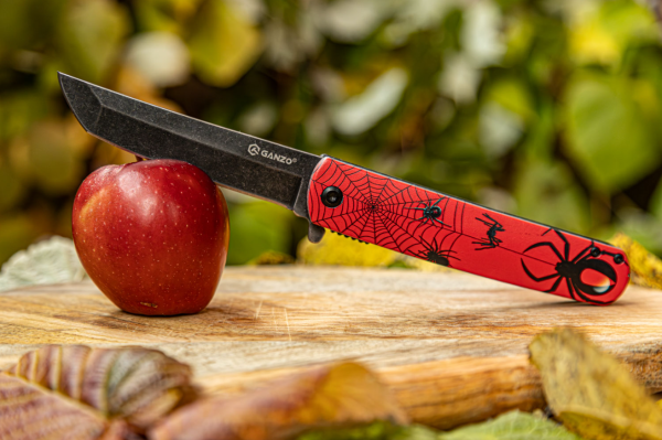 4 Нож складной GANZO, G626-GS Красный, длина клинка 96 см