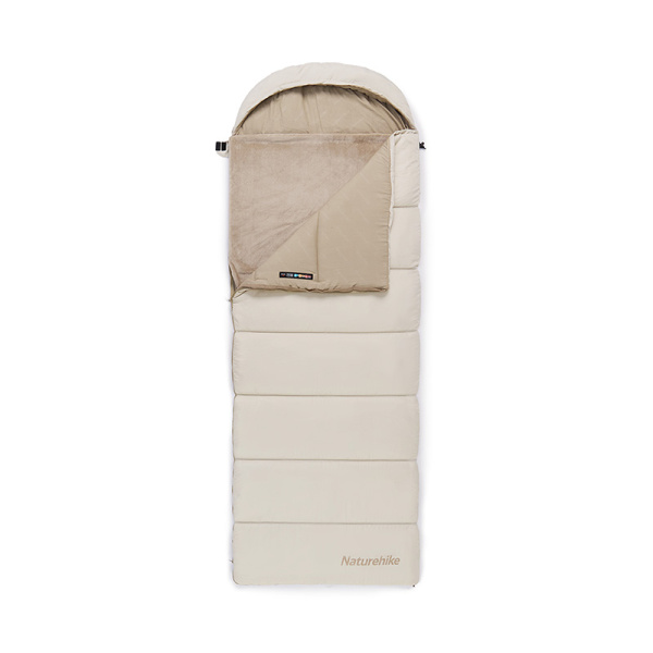Мешок спальный Naturehike Envelope M400 с подогревом, (190+30)х80 см, (левый) (ТК: -1C), коричневый