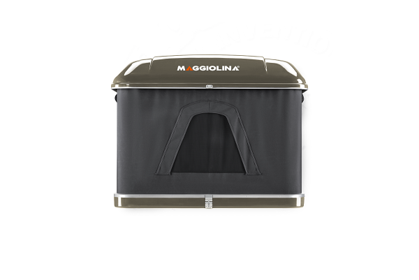 Палатка на крышу автомобиля AUTOHOME MAGGIOLINA CARBON FIBER SMALL, тент серый, лестница 215 мм