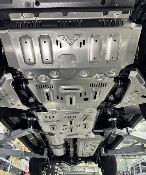 Защита Falcon радиатора, картера, РК, КПП для GWM Haval H9 (2023+), алюм. 8 мм