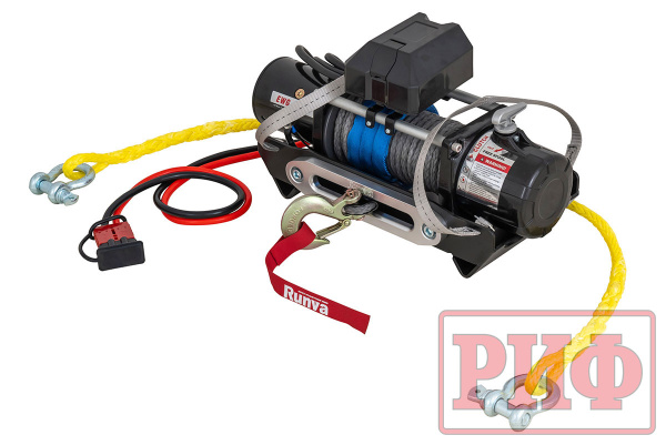 Лебёдка переносная РИФ 9000SR c облегчённой площадкой на цепях и проводами (синтетический трос) Лебёдка переносная РИФ 9000SR c облегчённой площадкой на цепях и проводами (синтетический трос)