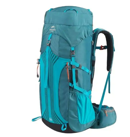 Рюкзак туристический Naturehike 55 л, голубой