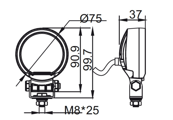 Фара водительского света РИФ 20W LED