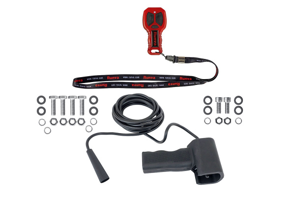 Лебёдка автомобильная электрическая 12V Runva EWB12000SSRMAC 5443 кг влагозащищённая, комбинированный роспуск, синтетический трос