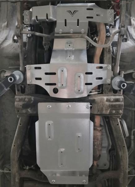 Защита Falcon картера, РК, КПП для Nissan Patrol Y61 2004-2024, алюминий, 8 мм