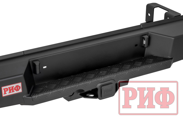 Бампер РИФ силовой задний Changan Hunter Plus с квадратом под фаркоп и фонарями