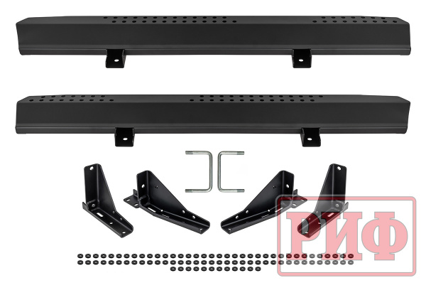 Пороги РИФ силовые Nissan Patrol Y61 2004+ (MКПП)