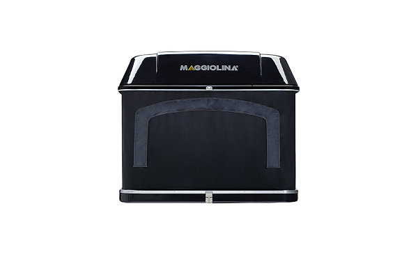 Палатка на крышу автомобиля AUTOHOME MAGGIOLINA GRAND TOUR SMALL 360 BLACK STORM, чёрный тент, лестница 215 мм