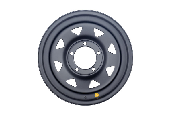 Диск усиленный УАЗ стальной черный 5x139,7 7xR16 d110 ET0 (треуг. мелкий) Диск усиленный УАЗ стальной черный 5x139,7 7xR16 d110 ET0 (треуг. мелкий)